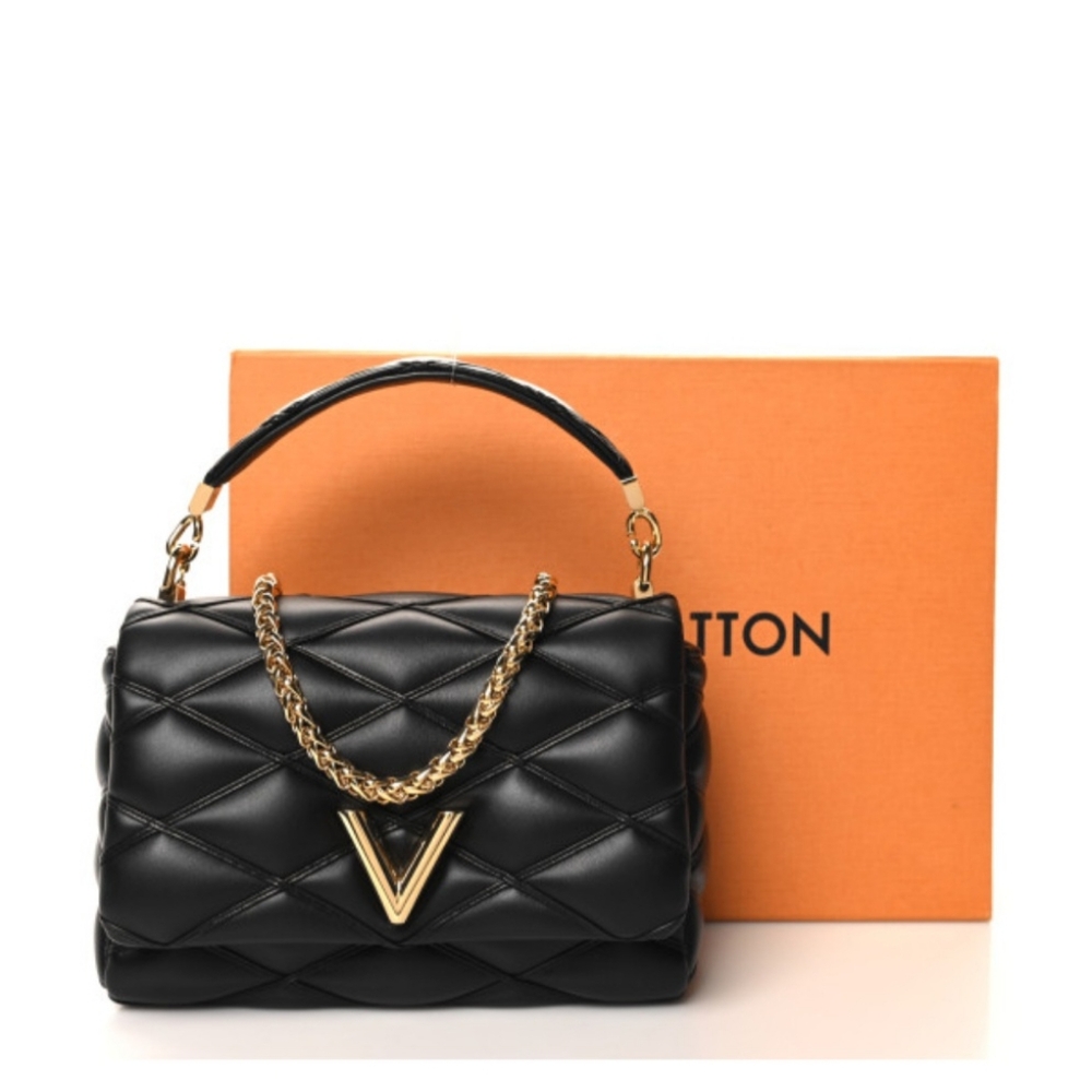 Louis Vuitton GO-14 Lambskin Malletage MM In Black. - Picture 2 of 16